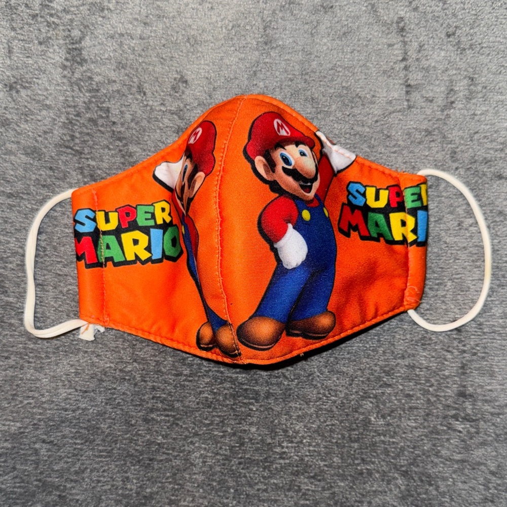 Super Mario Orange Kids Face Mask